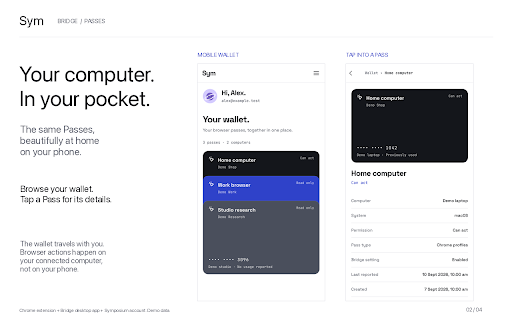 Sym :: Connects Chrome to Symposium so authorized AI agents can securely work with tabs in this browser profile.