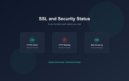Simple Link Preview — Free Hover Preview & URL Inspector :: 🔗 Free & fast link preview on hover! See thumbnail, title, domain & SSL status before clicking any link. Simple & lightweight.