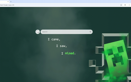 Minecraft Creeper Live Wallpaper :: Iconic Minecraft Creeper emerges from the shadows with an eerie green glow.