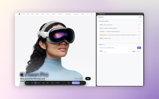 Screenzard :: Stage any webpage for polished screenshots — hide, blur, edit, redact, then capture — without touching the real site.