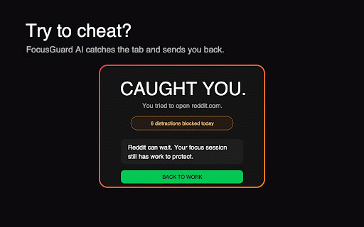 FocusGuard AI — Focus or Get Roasted :: Block distracting sites during focus sessions. Get AI-roasted if you cheat.