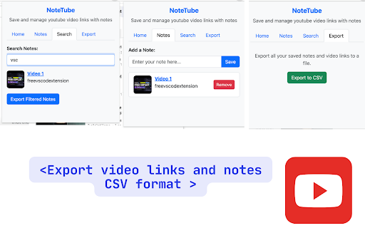 NoteTube :: Save YouTube video links with custom notes