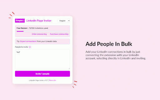 LinkedIn Page Inviter by SimpleLi :: Streamline inviting people to your company's LinkedIn page