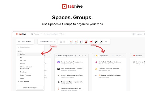 Tabhive :: Organize and manage your tabs in a structured, efficient way