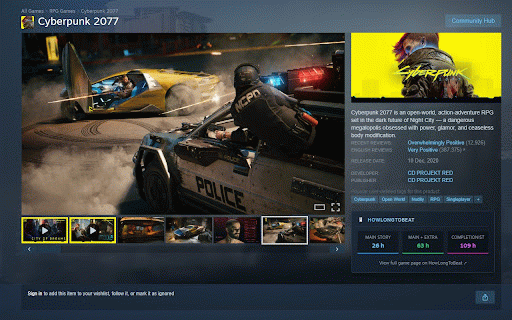 HowLongToBeat for Steam :: Display HowLongToBeat completion times directly on Steam game pages.