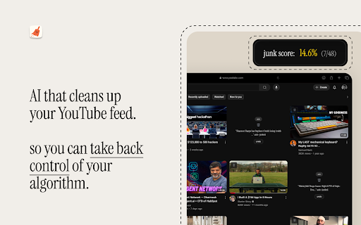 fixmyfeed :: take control of your youtube feed.