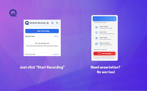Qualitas Recorder :: Record user interactions on web applications to generate test automation flows