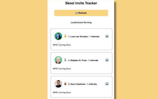 Skool Invite Tracker :: Track top inviters in your Skool community.