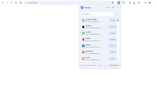 Passman :: Gestionnaire de mots de passe Passman - compagnon de l'application.