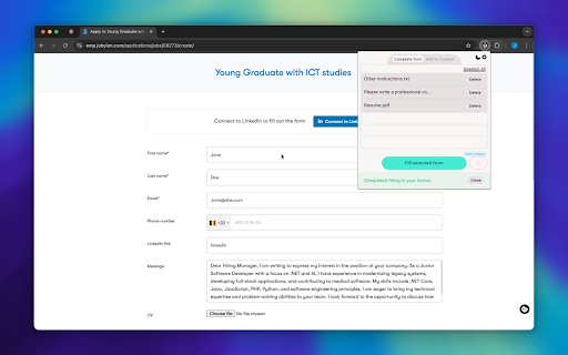 Subfilly :: Intelligently complete forms and input fields using user provided context documents with AI assistance.