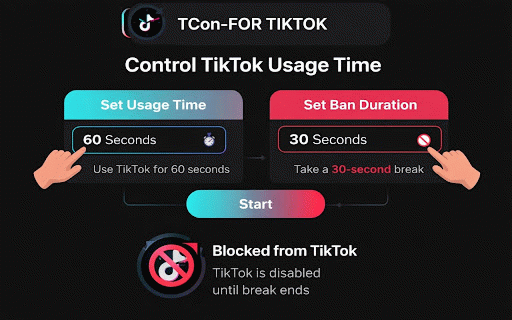 TCon – TikTok Time Controller | Limit Usage & Stay Focused :: Control your TikTok usage and stay focused