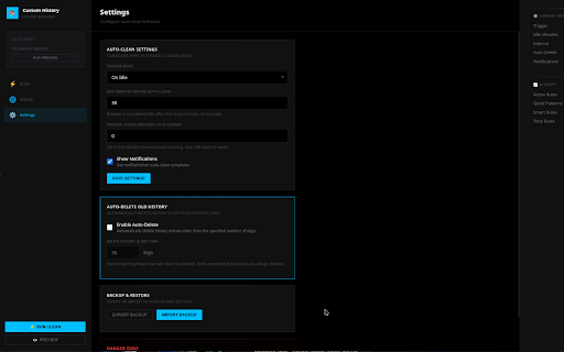 History Cleaner: Auto Clean & Custom Rules :: Curate your browsing history with custom rules. Auto-clean by URL, domain, or time. Preview before deleting, protect what matters.