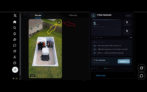 X Video Dawloader :: Download videos from X (Twitter) in one click — fast, free, no fuss.