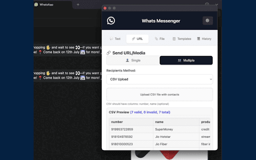 Whats Messenger :: Whats Messenger - Send WhatsApp messages with templates, bulk messaging, smart delays, and advanced settings to avoid detection.