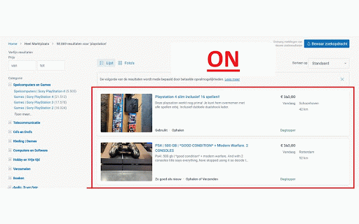 Marktplaats Spam Blocker :: Automatically blocks advertisements, spam listings, and specific banners on Marktplaats based on dynamic criteria.