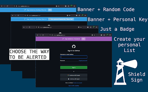 ShieldSign :: Visual validation of secure login pages via domain whitelists