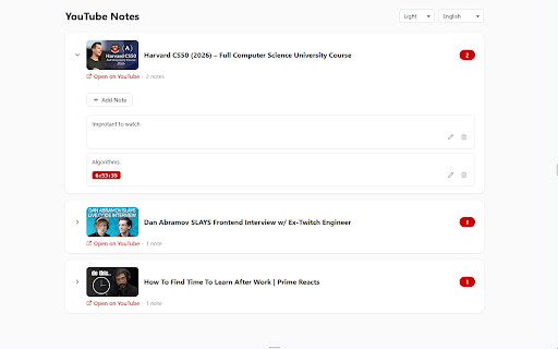 YouTube Notes :: Add notes to YouTube videos