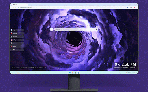 Purple Storm Vortex Thunder Live Wallpaper :: Hypnotic purple storm vortex with swirling clouds and electric atmosphere.