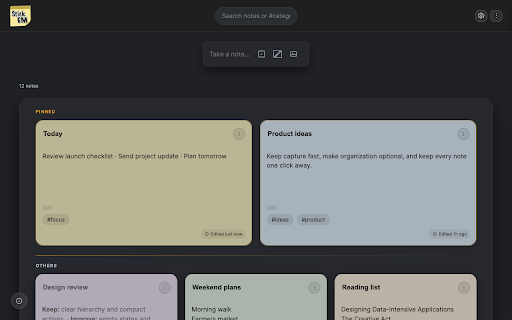 StickEm :: Create sticky notes on your new tab page!