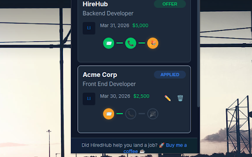 HiredHub :: Track your job applications across platforms