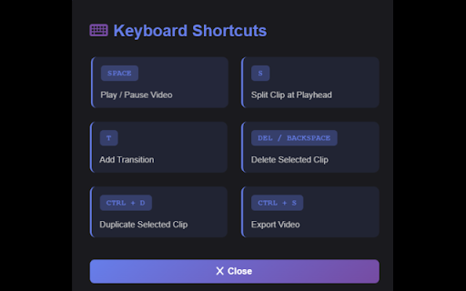 Duane's Video Editor Pro :: An advanced video editor for Insta Reels with timeline editing, effects, screen recording, and export.