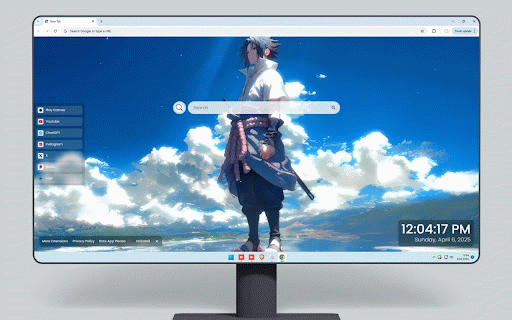 Aesthetic Sasuke Uchiha Live Wallpaper :: Sasuke Uchiha standing calmly under a vibrant blue sky with fluffy white clouds in a stunning aesthetic anime style.