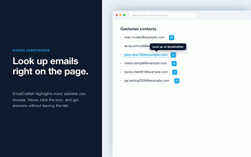 EmailCatfish - Reverse Email Lookup :: Reverse search any email on EmailCatfish.com. Highlight an address on any webpage to identify unknown senders and detect catfish.