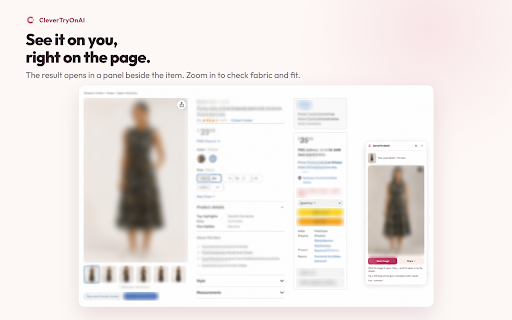 CleverTryOnAI — AI Virtual Try On Clothes :: Free AI virtual try-on for any online store. See clothes on your own photo — hover a product image and try it on in seconds.