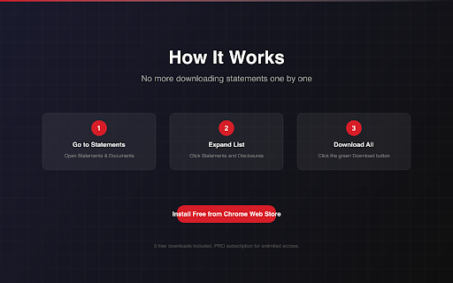 Wells Fargo Statement Downloader :: Bulk download PDF statements from Wells Fargo with one click.