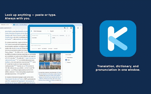Krendo - Inline Translator & Vocabulary Saver :: Translate inline while you read. A quiet hand on the page — save what stopped you, come back to remember. No account.