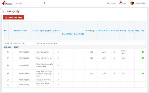 Tính điểm IUH :: Tự động tính điểm tổng kết, GPA và tự động hoàn thành các khảo sát bắt buộc để xem điểm nhanh chóng.