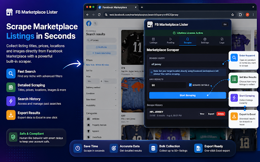 FB Marketplace Lister :: Automate Facebook Marketplace listings — create, post, and scrape listings with ease.