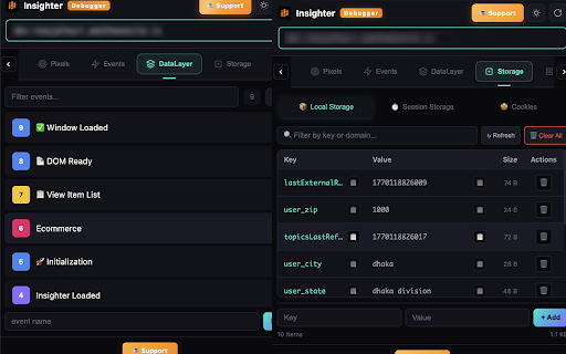 Insighter Debugger - GTM, GA4, Meta Pixel, Google Ads & TikTok :: Debug GTM, GA4, Google Ads, Meta & TikTok pixels. DataLayer viewer, consent mode checker, cookie manager + 200+ tech detection.