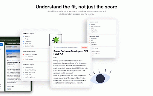 Careerboard Vacancy Evaluator :: Evaluates job postings against your Careerboard profile on LinkedIn, Indeed, and Glassdoor.