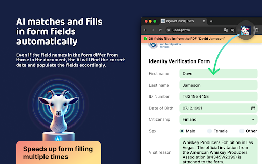 FormGoat.AI – AI Autofill for Web Forms from Documents, Images & OCR :: Artificial intelligence that automatically fills forms on any website by extracting data from images, text files, and spreadsheets.