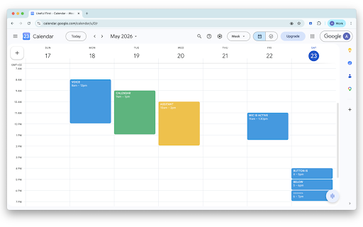 Calendar Voice Assistant :: Manage your calendar by voice with an AI assistant that schedules, moves, cancels, and checks events through conversation.