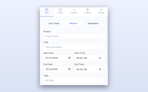 Punchd Time Tracker :: Professional time tracking with offline support, analytics, and Jira integration