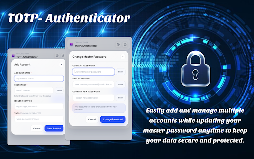 TOTP Authenticator Pro :: Secure, encrypted TOTP authenticator with master password protection