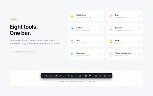 Marker - Annotate any website or PDF for free :: Notes on the web that stay where you put them. Draw, highlight and comment on any webpage — stored on-device, works offline.
