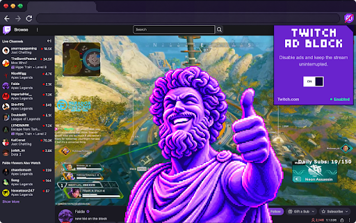 Twitch Video AdBlock :: Block Twitch video ads, pre-rolls and mid-rolls. Remove pop-ups, banners and ads across websites with an ad blocker for Chrome