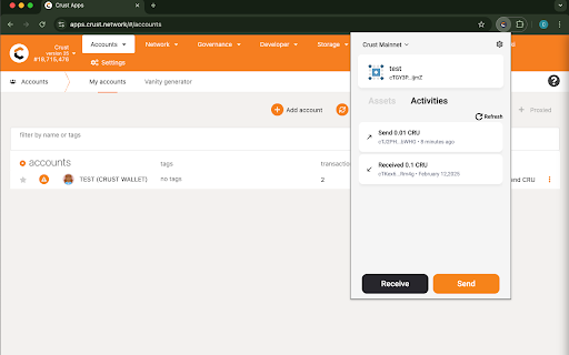 Crust Wallet V3 :: Crust Wallet V3