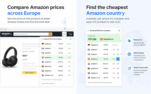 Amazon EU Price Compare - Cheapest Amazon Country :: Compare Amazon prices across Europe. Germany, France, Italy, Spain, Netherlands, Belgium, Sweden, UK — find the cheapest store.