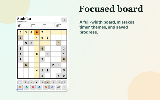 Sudoku :: A colorful Sudoku game with themes and offline play.