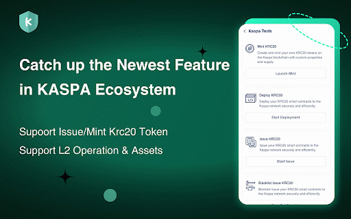 KasKeeper :: Brand new Kaspa wallet supported by the KEF, maintained by Tech Trends.
