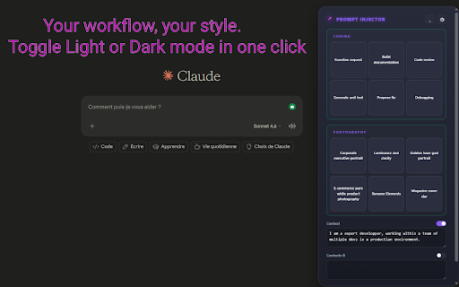Prompt-Pad: LLM Prompt & Context Injector :: Inject modular prompts and persistent context directly into ChatGPT, Claude, and Gemini textareas via a floating UI.