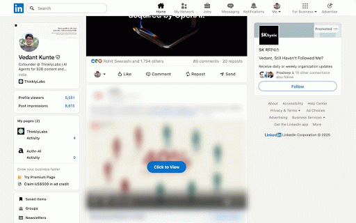 Scroll Safe :: AI-powered Chrome extension that filters cringe, clickbait & low-value posts from your LinkedIn feed in real-time.