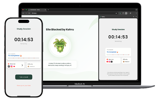 Kohru :: Productivity extension - Block distracting websites