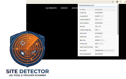 Marketing Tag & Pixel Detector :: Detects pixels, tracking codes, and marketing tools on websites.