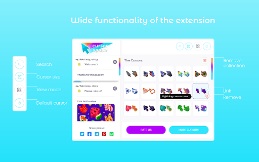 Cursor Space for Chrome :: Fun mouse cursors for your browser. Enjoy a large collection of custom and animated cursors