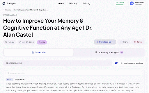 Podtyper — Transcribe YouTube, Spotify & Apple Podcasts :: Send the podcast page you're viewing to Podtyper and transcribe YouTube, Spotify, or Apple Podcasts in one click.